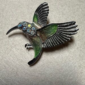 Elegant Vintage SJF 48772 Hummingbird Brooch